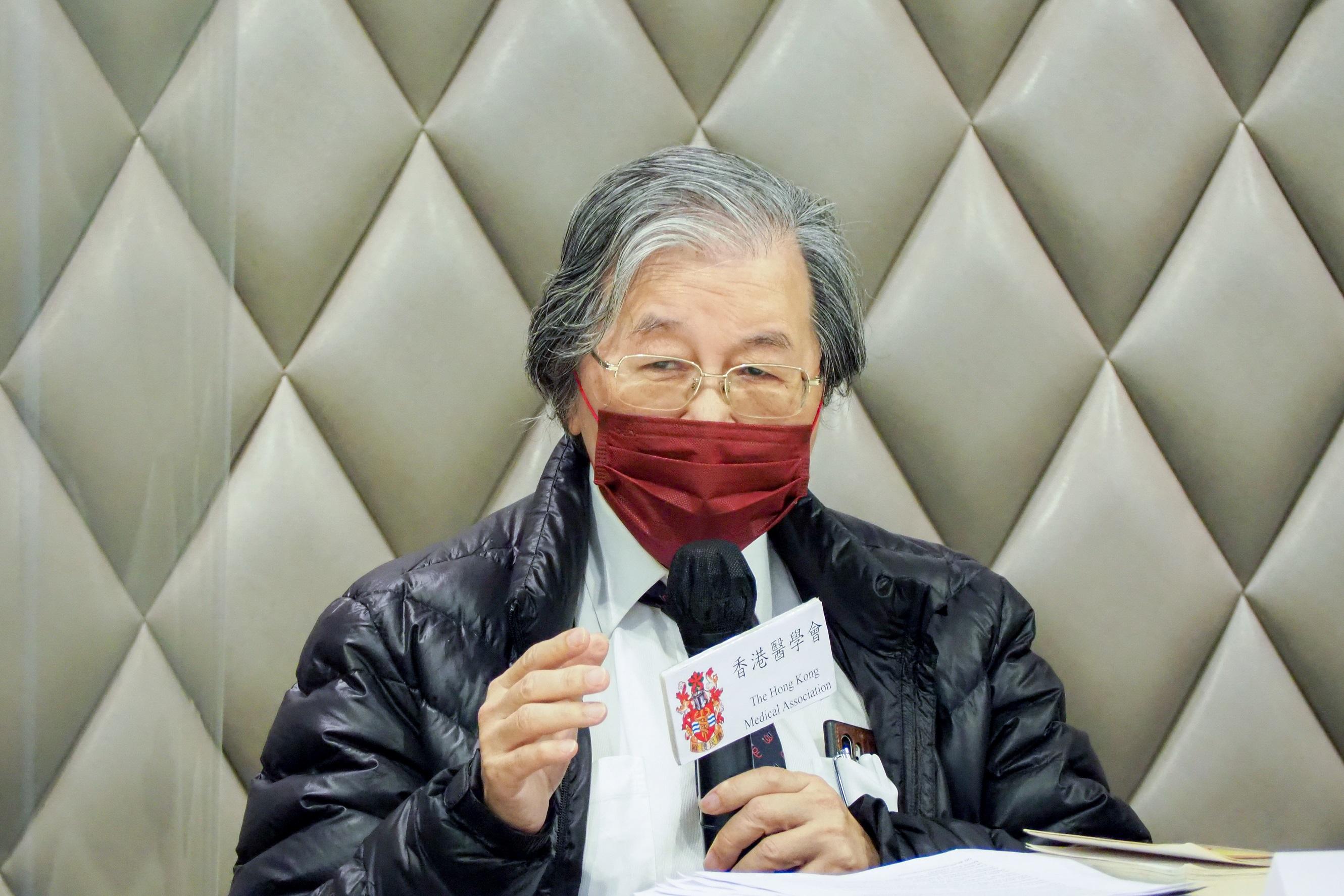香港醫學會會長蔡堅。(資料圖片/張逸羲攝)
