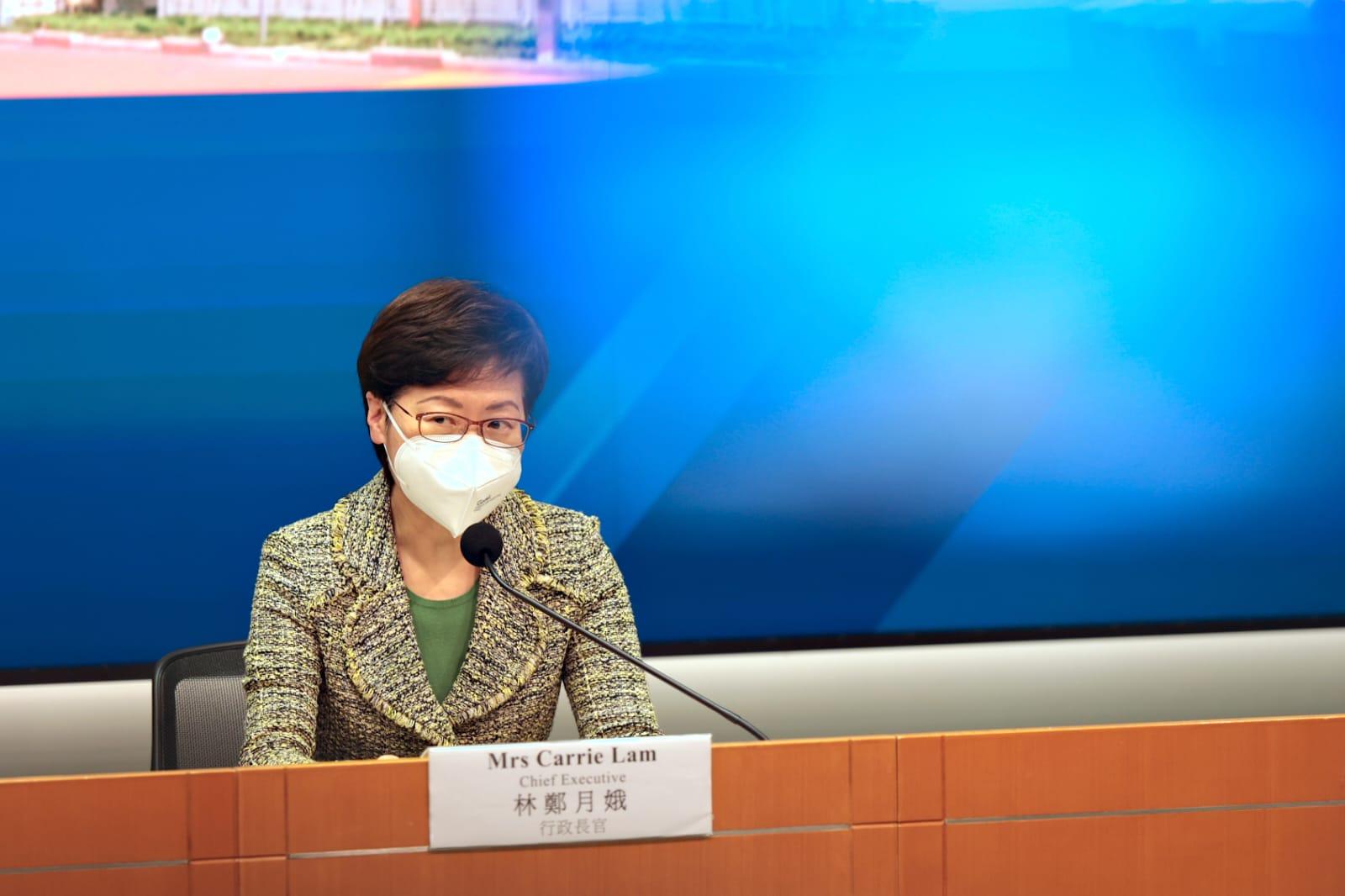 特首林鄭月娥指,不會再就洪為民生日宴事件的調查工作及執法行動評論。