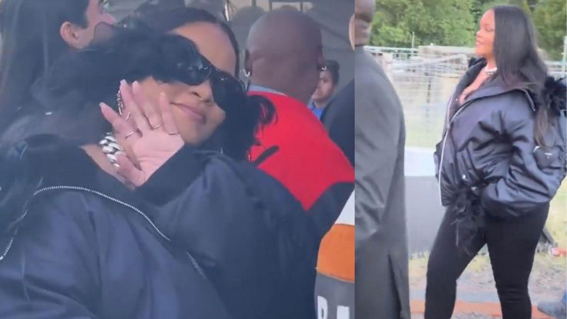 Rihanna產後現身 未收身穿厚褸睇騷