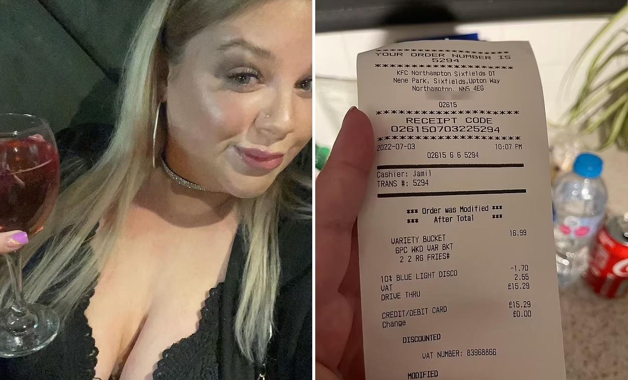 琼斯本月3日光顧KFC。(互聯網)