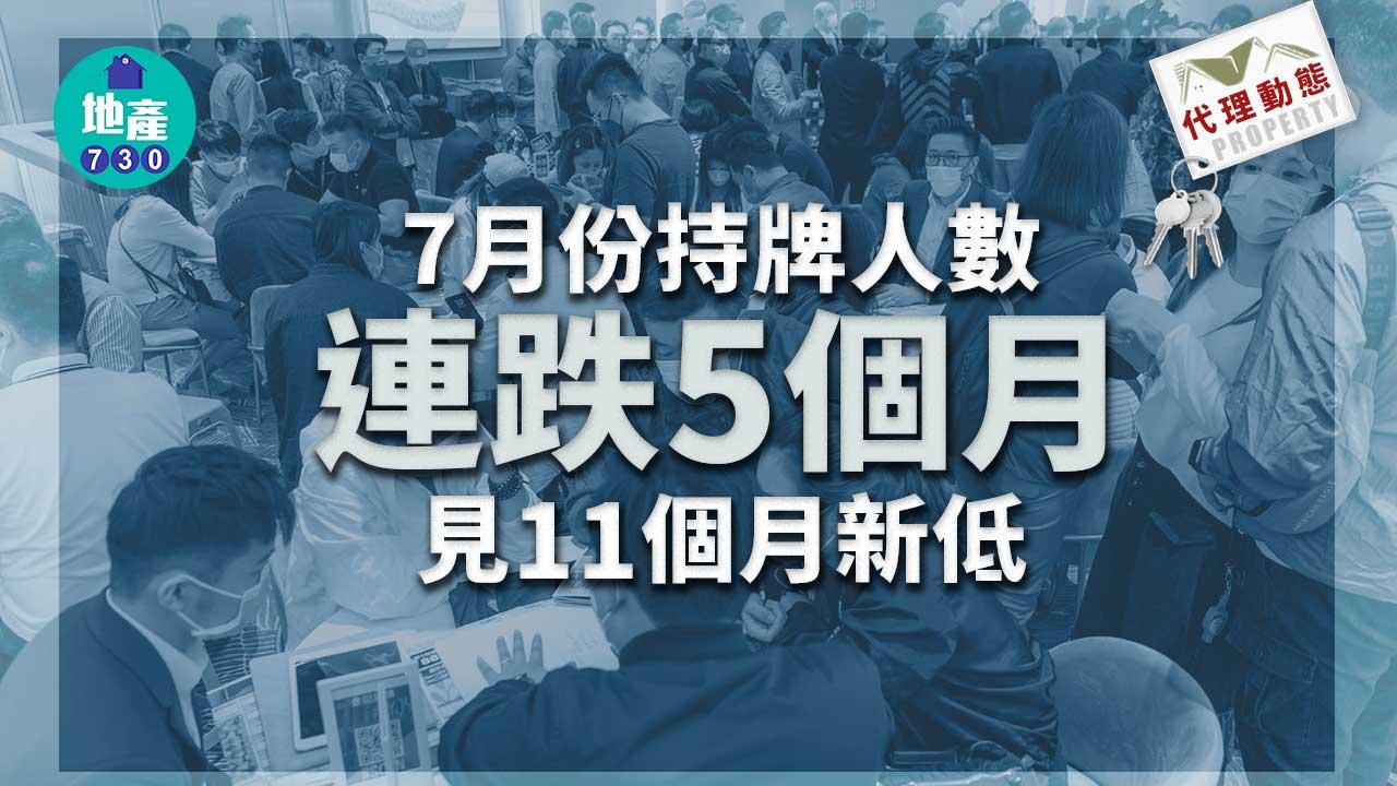 代理動態|7月份持牌人數連跌5個月 見11個月新低