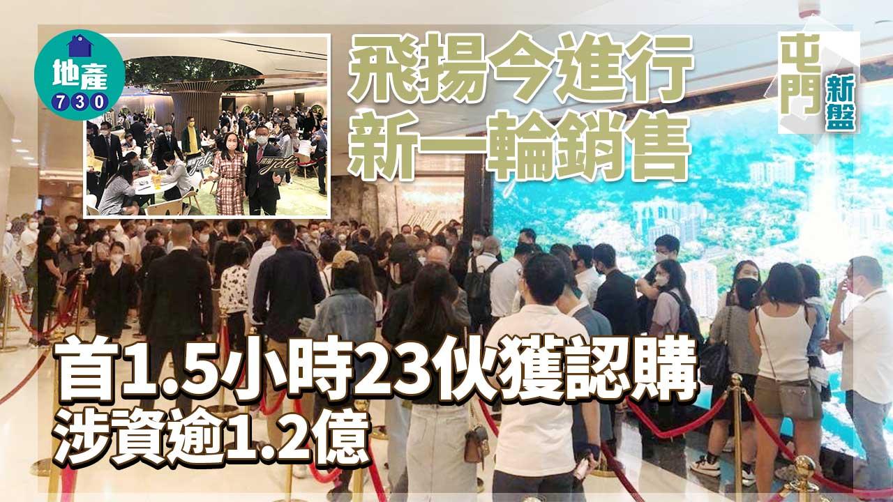 屯門新盤|飛揚今進行新一輪銷售 首1.5小時23伙獲認購 涉資逾1.2億