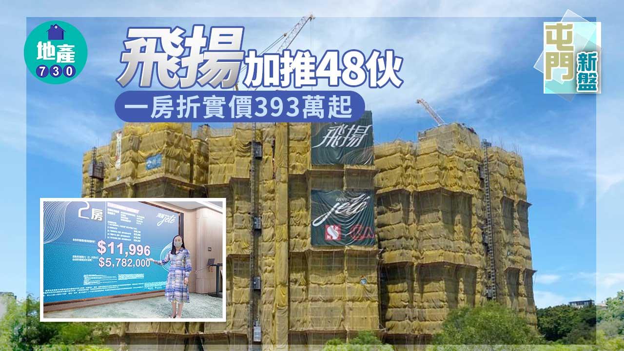 屯門新盤|飛揚加推48伙 一房折實價393萬起