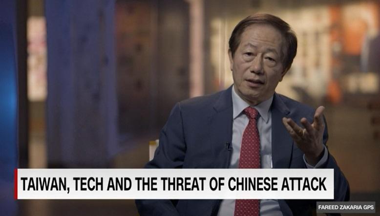 劉德音指,台積電是即時透過與世界各地供應商緊密合作維持營運,沒有人能夠以武力控制。(CNN影片截圖)