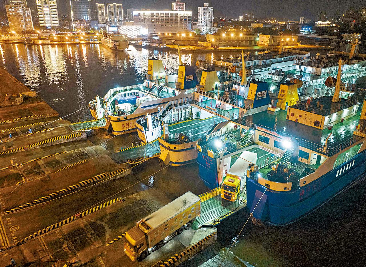 海南 海口港 瓊州海峽渡輪 馬鞍