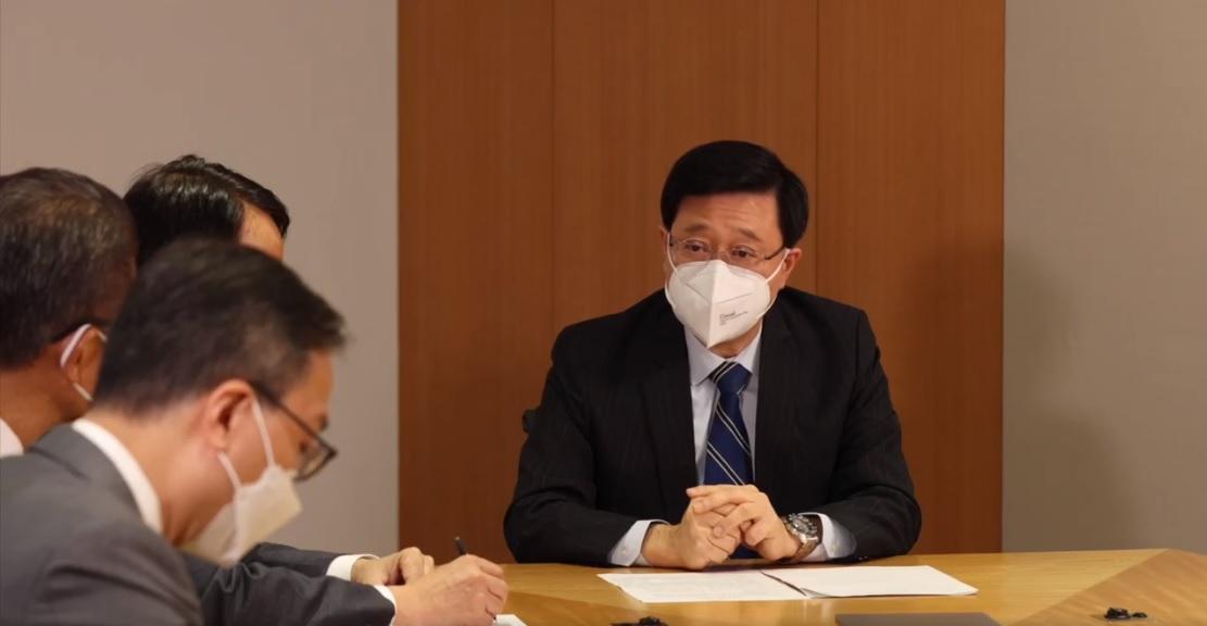 佩洛西訪台|李家超下午主持會議重申港府立場 陳國基陳茂波林定國均出席 (有片)