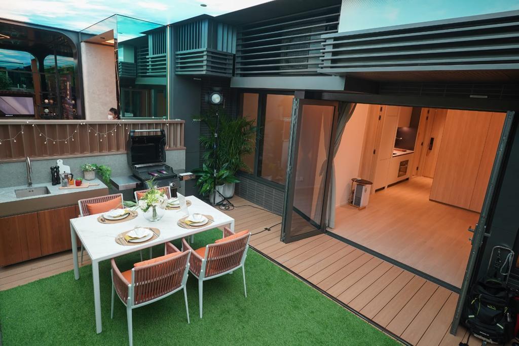 ONE INNOVALE-Archway 地下連私人花園特色戶示位。(李睿哲攝)