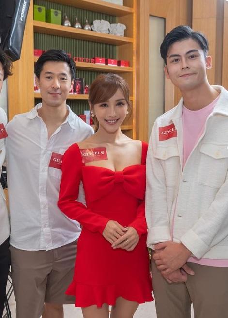 《戀愛Staycation》的嘉宏及Henry,昨日與Dada出席品牌活動。