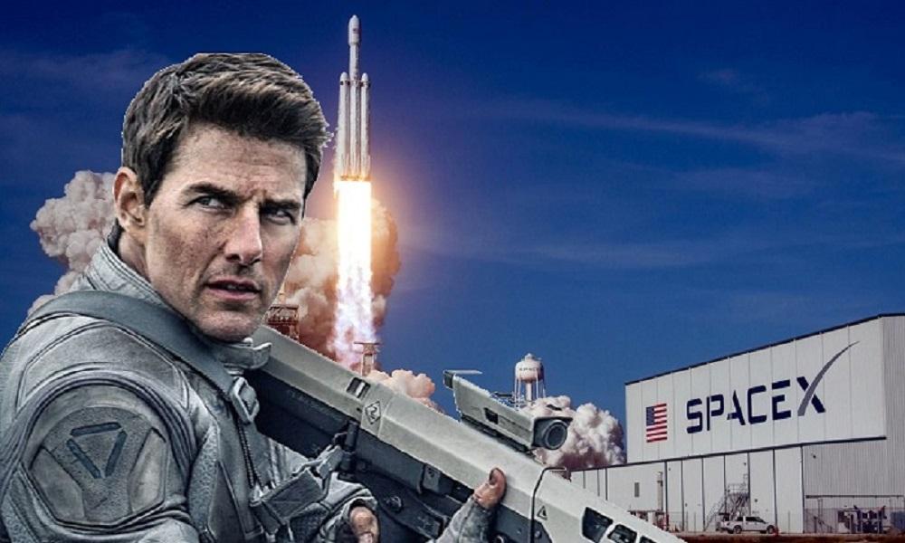 阿湯與首富馬斯克旗下的SpaceX合作拍片。