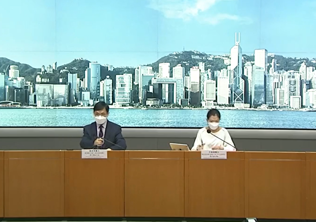 本港今日新增8,278宗個案。(直播截圖)