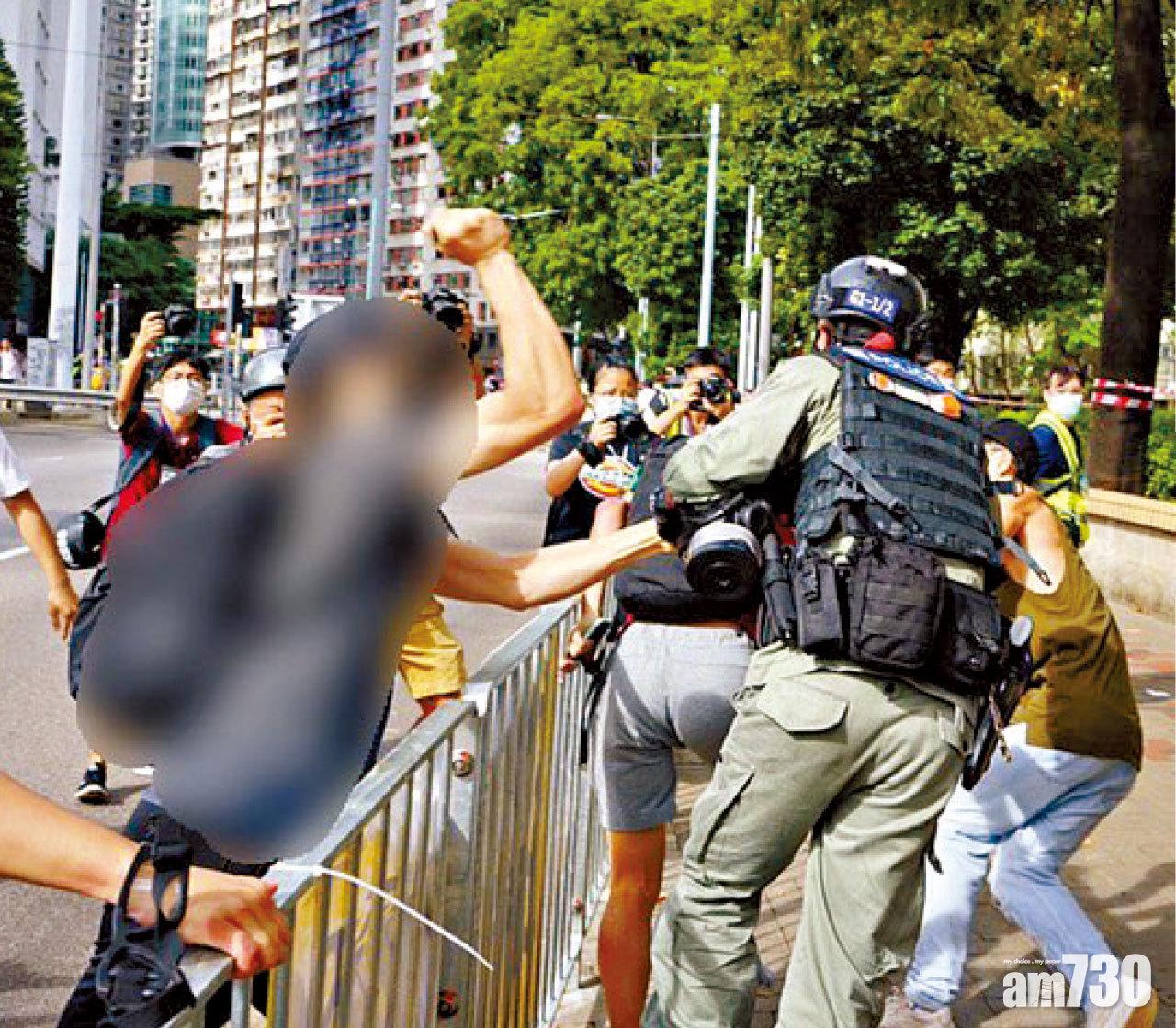 前年七一刺警案,工程師承認有意圖傷人及暴動罪。(學媒新聞提供)