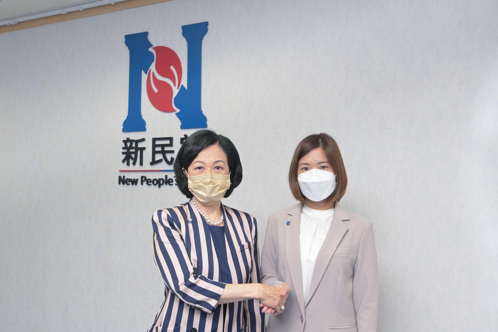 葉劉淑儀稱,對於黃詠儀獲委任為政助感到高興。(新民黨圖)