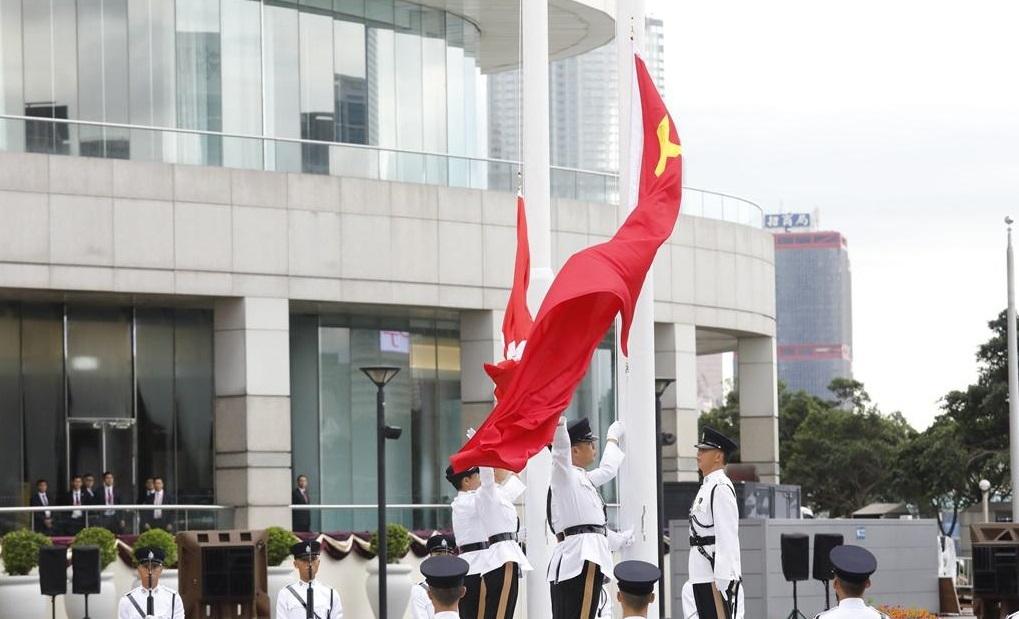 警方表示,為配合灣仔十一國慶升旗儀式,博覽道等明日凌晨起將會封閉。(資料圖片)