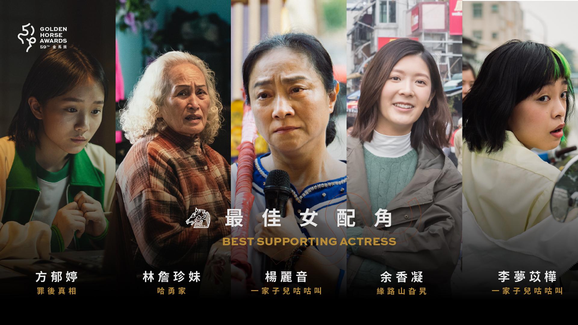 最佳女配角入圍名單。