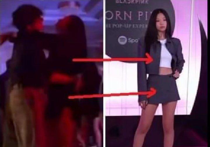 網上出現一段疑似是V與Jennie在夜店狂歡的模糊影片。