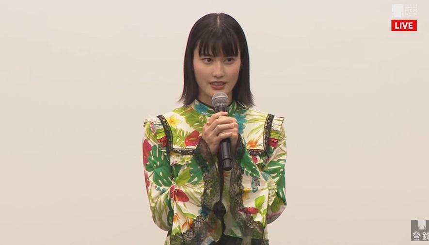 日本女星橋本愛今午出席東京國際電影節的記者會。
