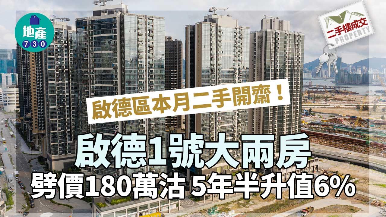 啟德區本月二手開齋!啟德1號大兩房劈價180萬易主 5年半升值6%