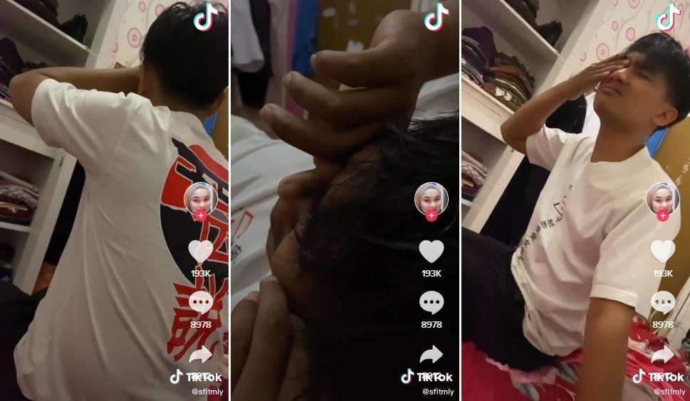 左至右:新郎背著鏡頭啜泣拭淚,躺在妻子身邊喊,起來又繼續哭。(互聯網)