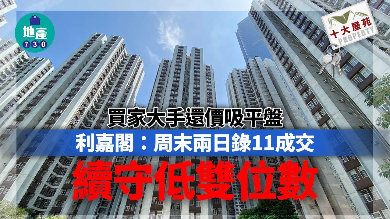 十大屋苑|買家大手還價吸平盤 利嘉閣:周末兩日錄11成交 續守低雙位數