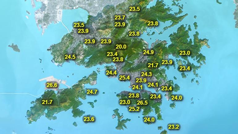 本港地區今日天氣預大致多雲,初時有幾陣雨。日間部分時間有陽光及相當溫暖,最高氣溫約27度。(香港天文台)