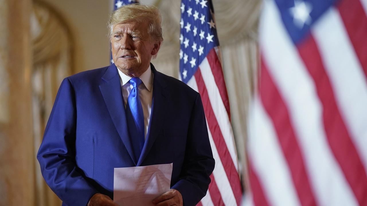 美國前總統特朗普,確認參選2024年總統大選。(AP)