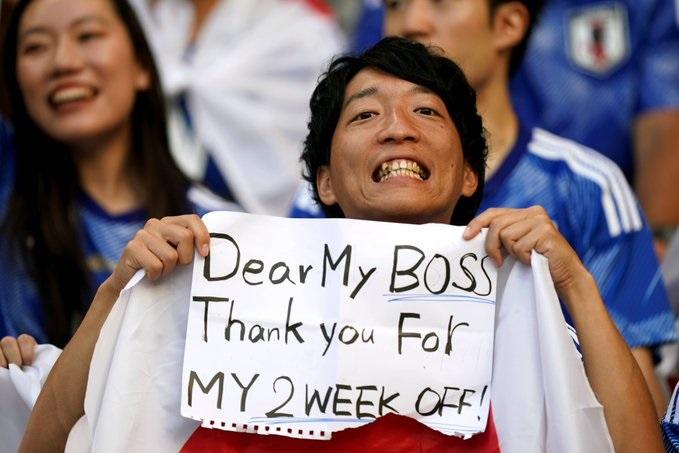日本電訊商NTT證實這位球迷是他們職員。(FIFA圖片)