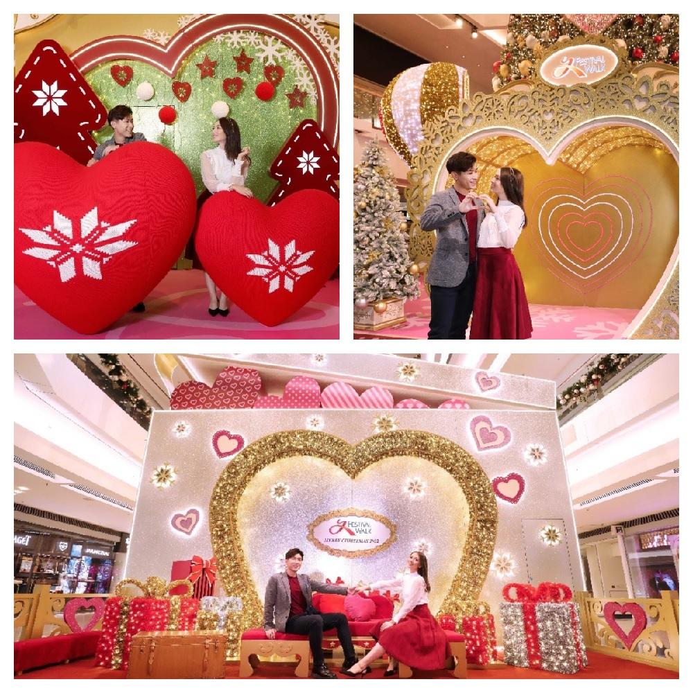 又一城「A Hearty Christmas @ Festival Walk」活動佈置了多個聖誕特色打卡點。