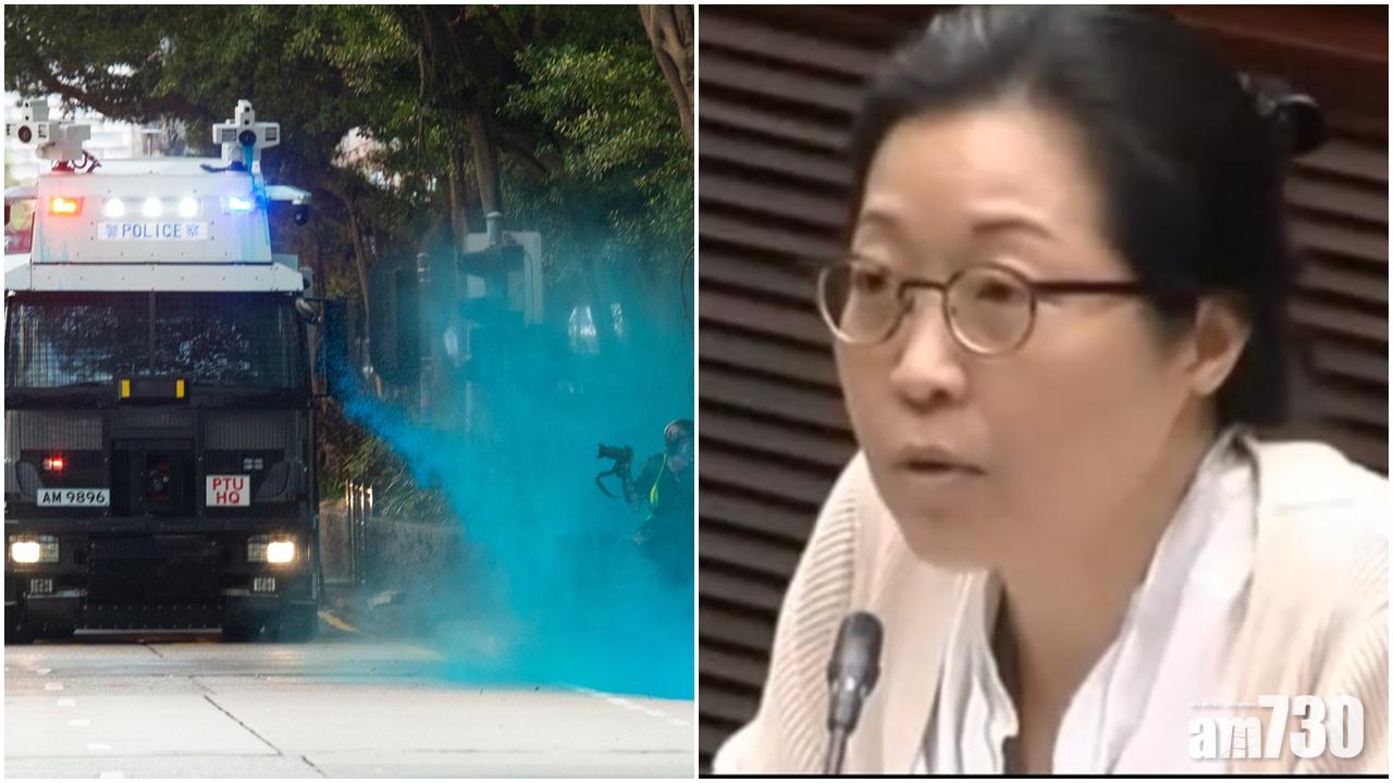 右:張鳳美。(立法會影片截圖)