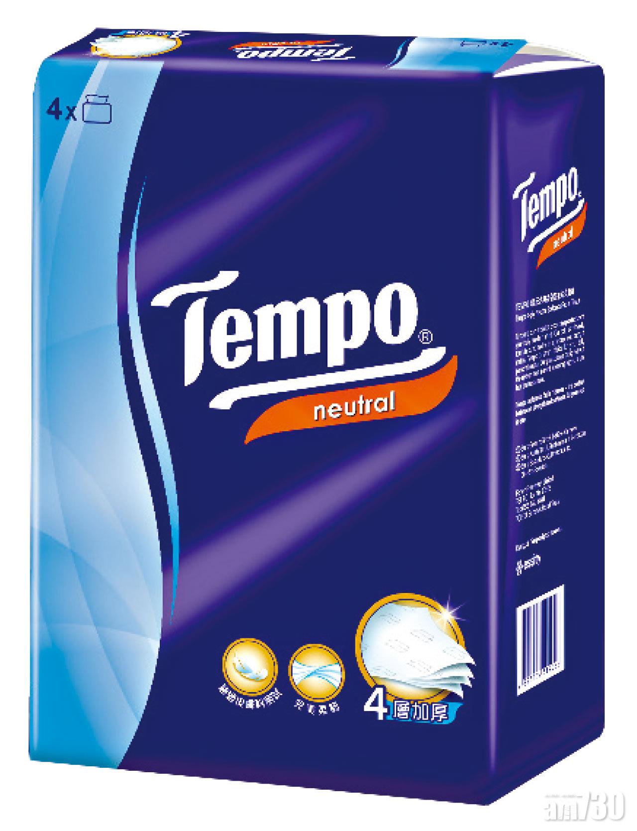Tempo天然無香
袋裝面紙(4包裝)