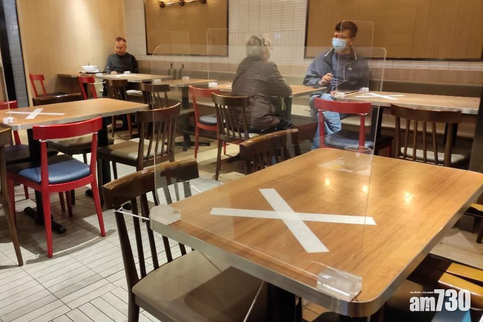 政府收緊社交距離措施,黃家和料餐飲業本月生意將跌65%。(黃文山攝)