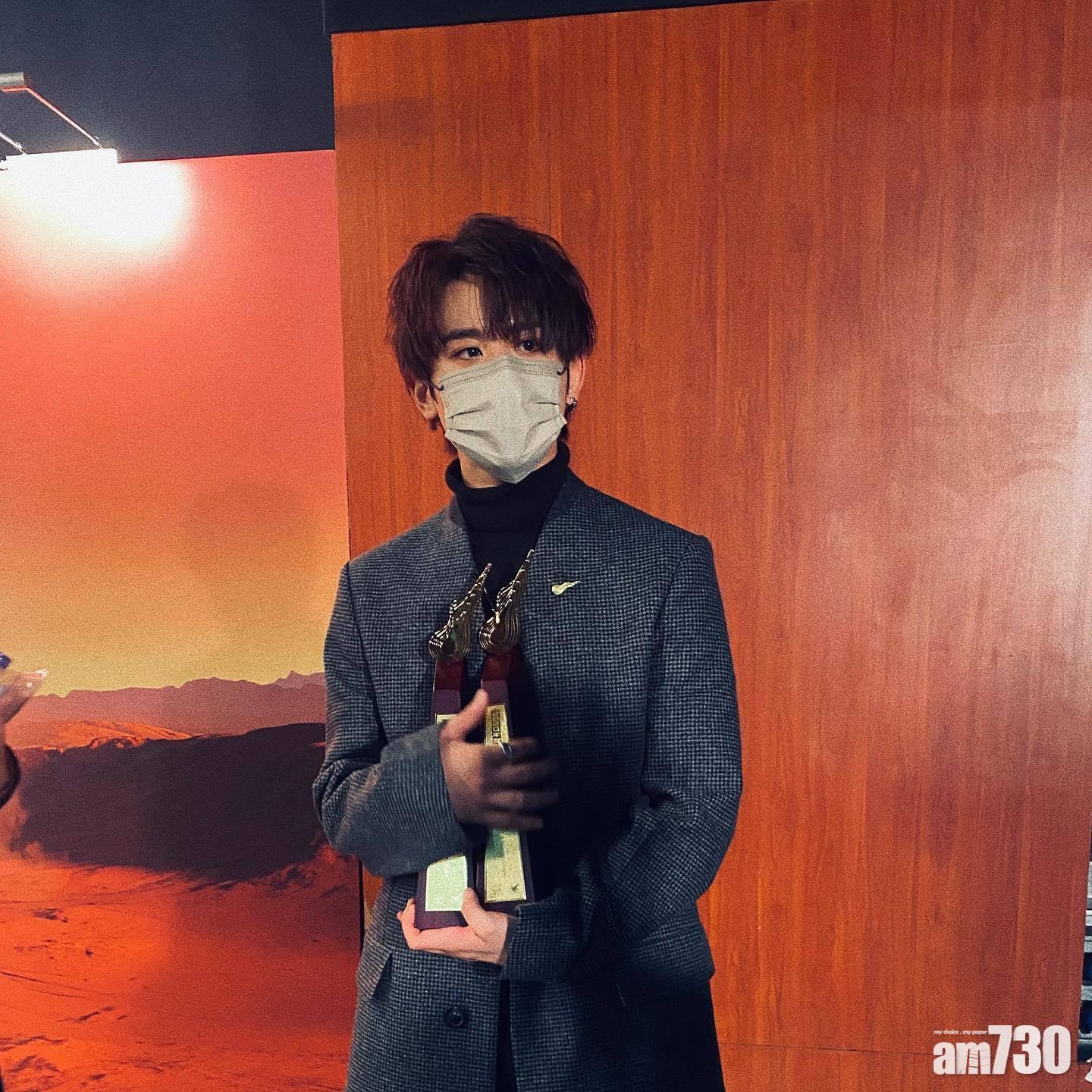 姜濤獲叱咤「我最喜愛男歌手」和「我最喜愛歌曲」獎。(IG@Keung_Show)