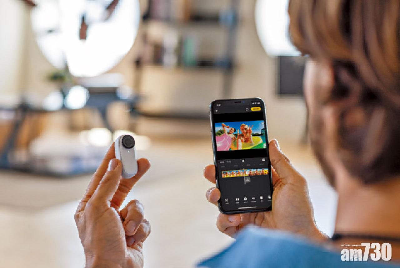 搭配《Insta360》app於手機實時預覽錄影。