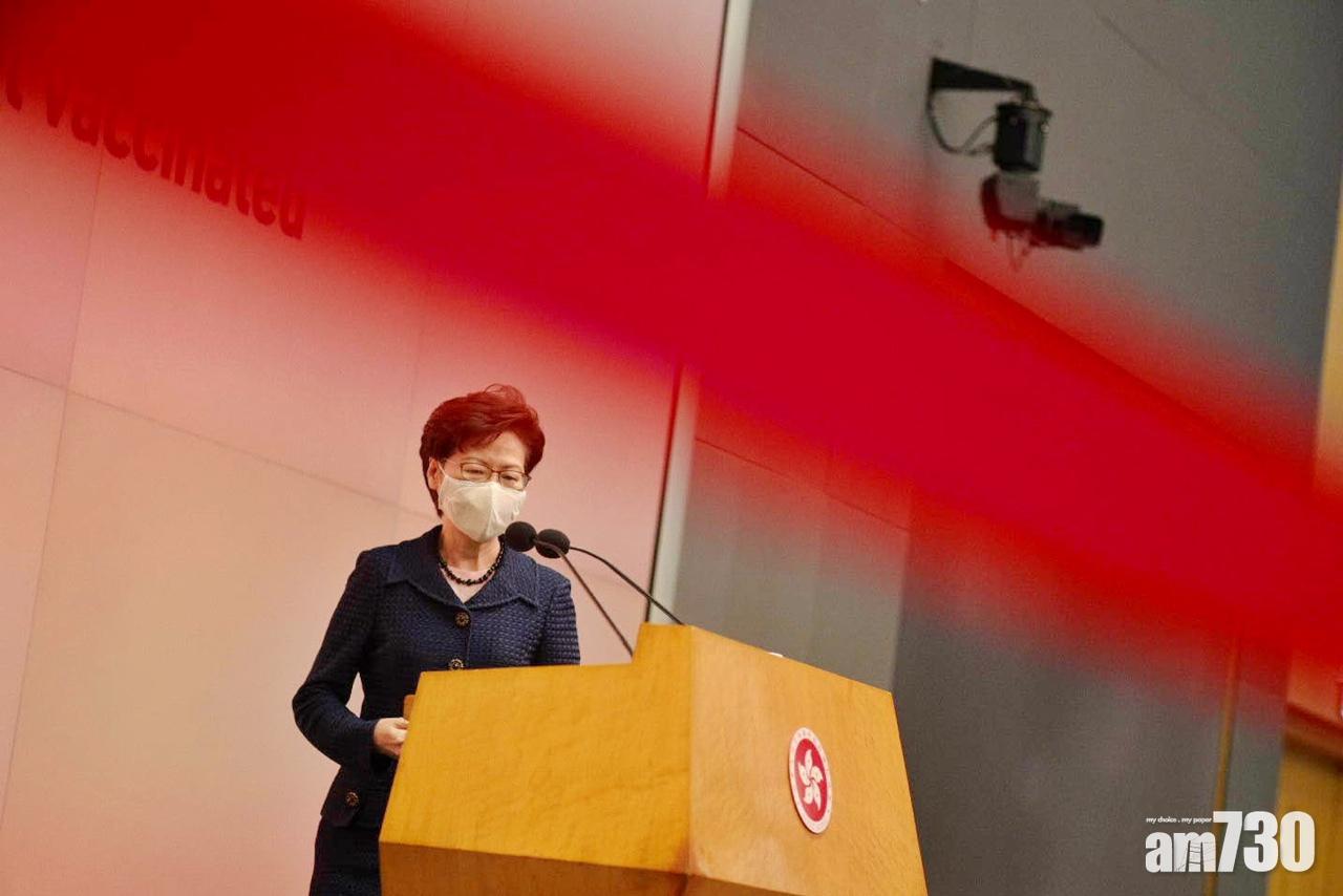 林鄭月娥回應收緊查冊安排,指看不到記者為何要有特權。(莊振邦攝)