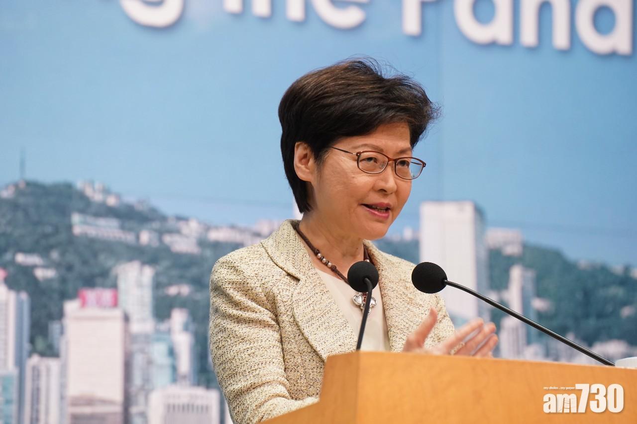 林鄭月娥指,政府無賦予港台新角色,港台管理與特首無關。(陳奕釗攝)