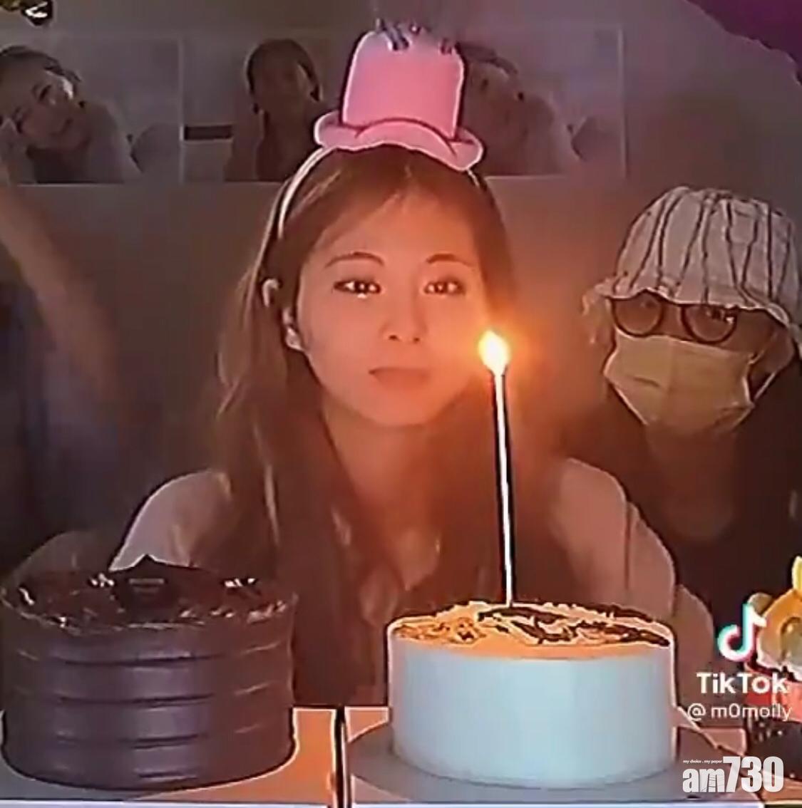 子瑜於限時動態,分享隊員為她慶祝生日。