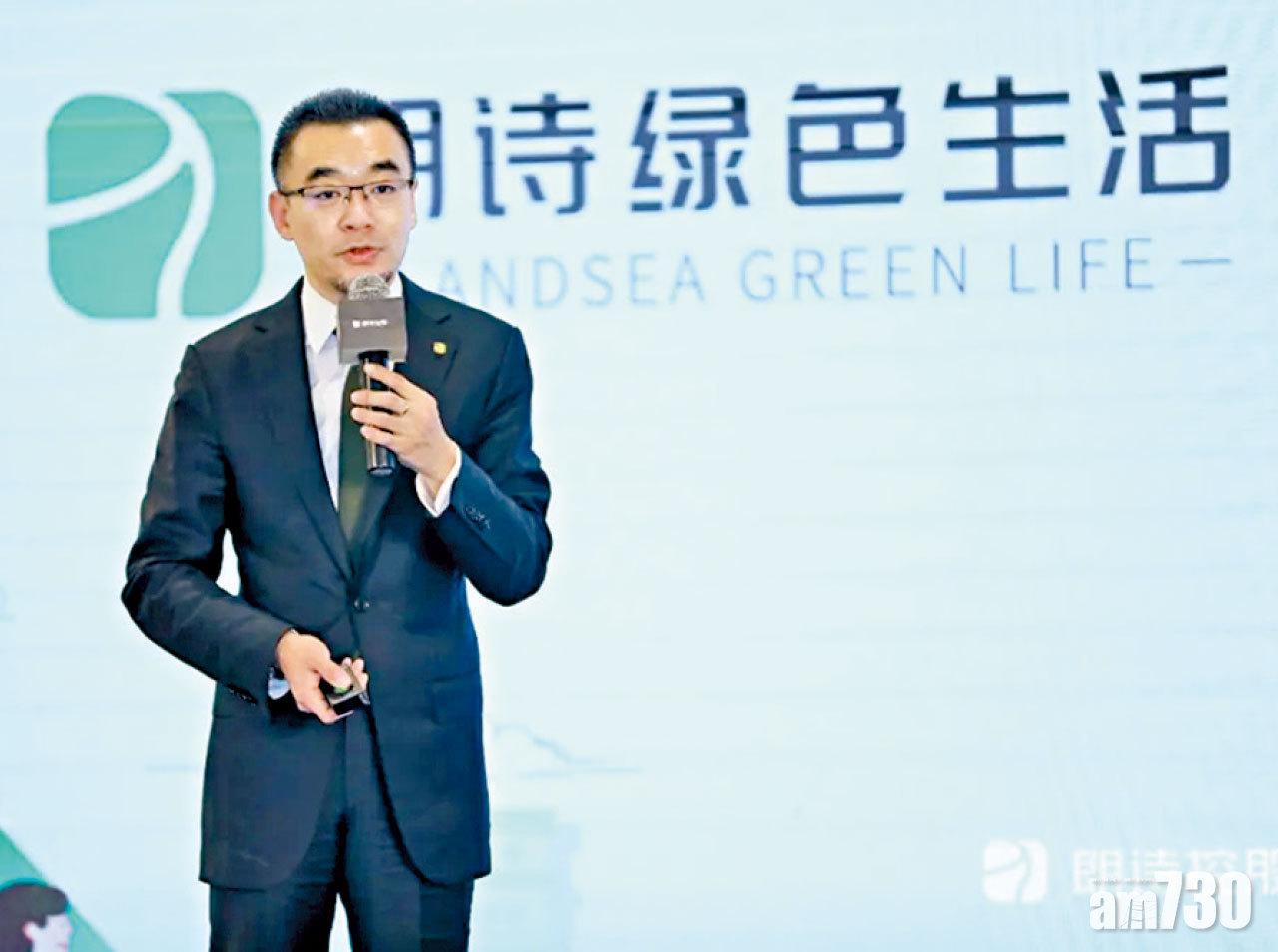 朗詩綠色生活暗盤最多揚1.3倍,見7.37元,圖為公司行政總裁吳旭。(互聯網)