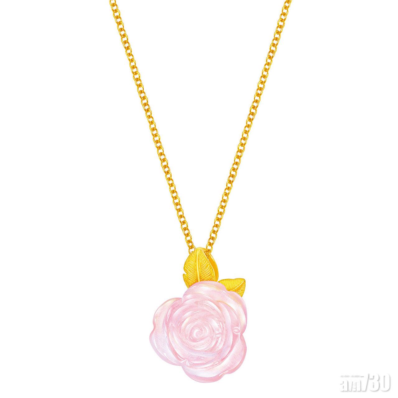 justgold「玫瑰花園」純金系列■吊墜 港幣$1,980