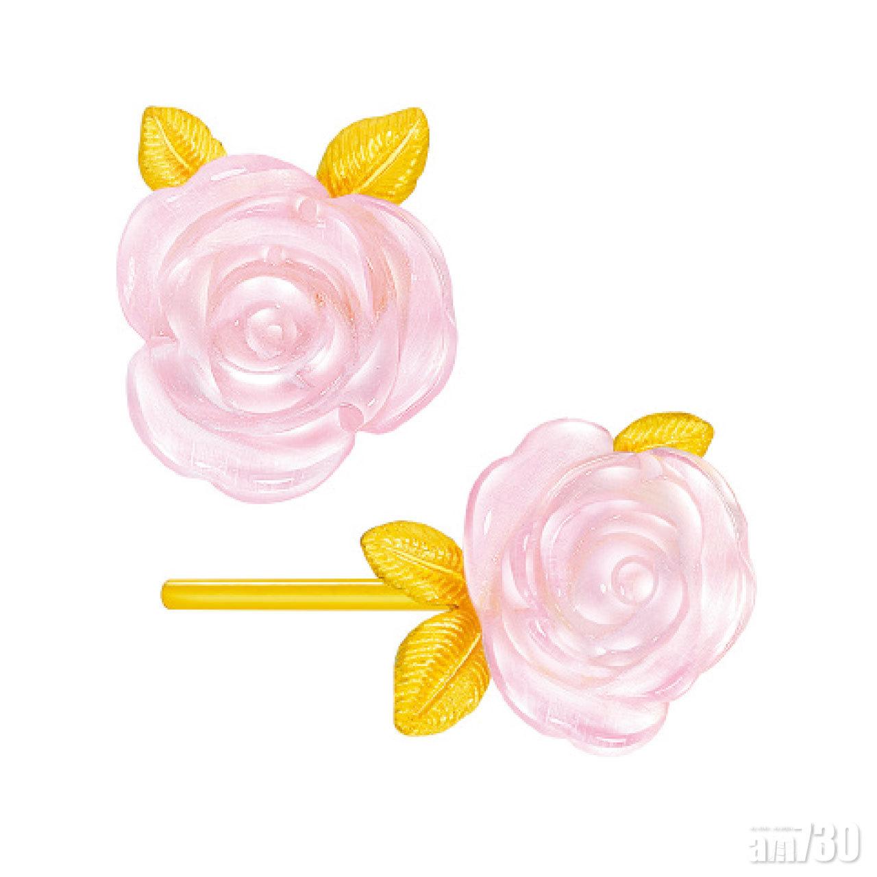 justgold「玫瑰花園」純金系列■耳環 港幣$3,280